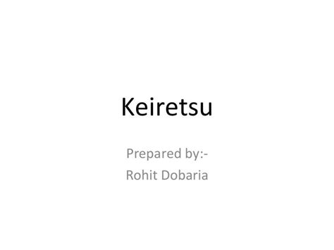Keiretsu