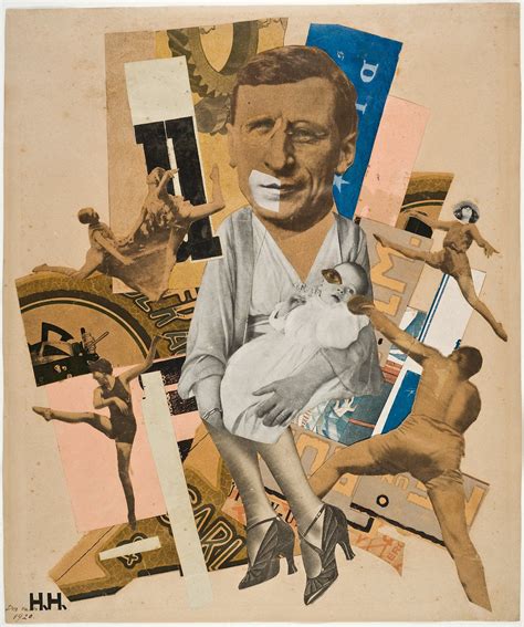 hannah hoch der vater  father  collage    cm