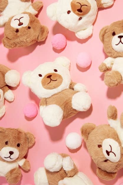 Free Photo | Cute and fluffy bear toys