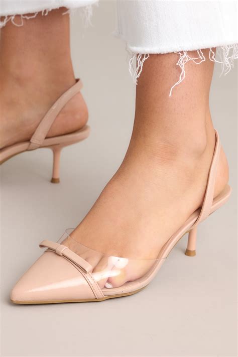 beige slingback kitten heels  heels red dress