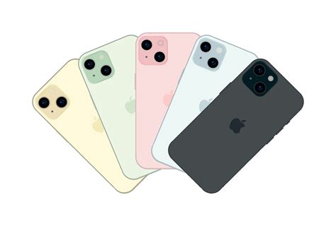 New Apple iPhone 15, modern smartphone gadget, set of 5 pieces in new ...