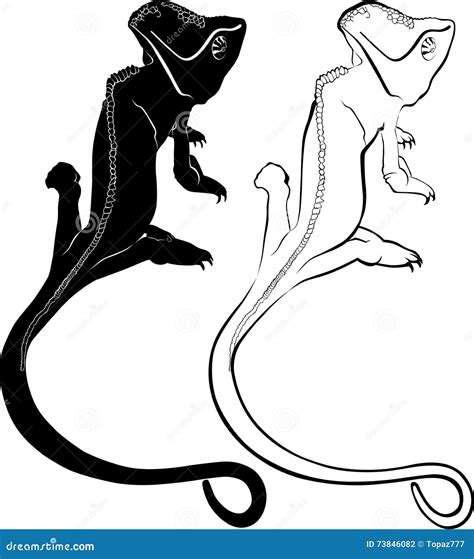 Chameleon. the Figure Shows a Chameleon Stock Vector - Illustration of