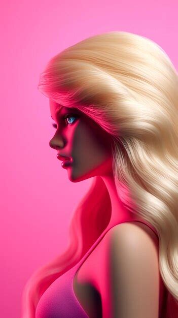 Premium AI Image | Doll face close up portrait of young charming girl ...