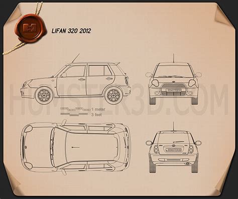 Lifan 320 2012 Blueprint - Hum3D
