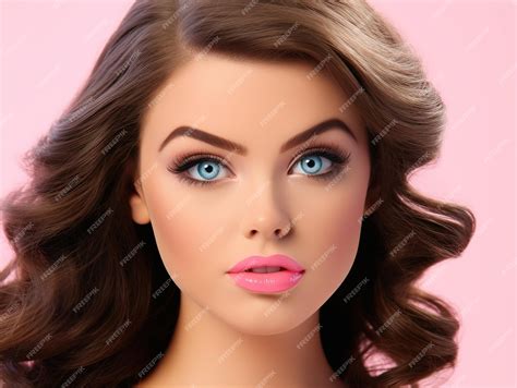 Premium Photo | Brunette barbie model