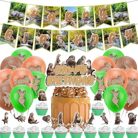 Otter Party Supplies Otter Birthday Party Decorations Includes Otters