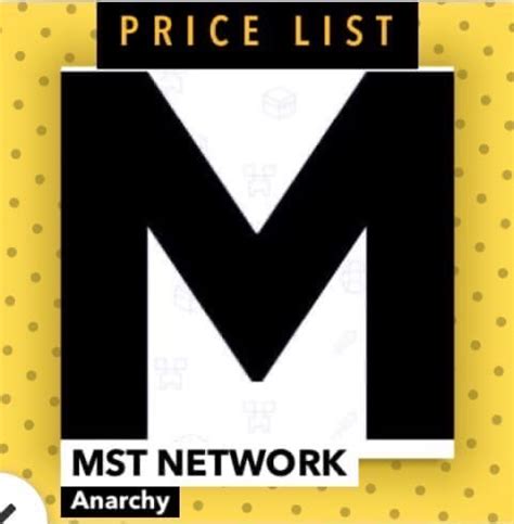 ПРАЙС-ЛИСТ MST-NETWORK : АНАРХИЯ: ⚡Валюта 1к - 1.5₽⚡ =========.. 2025 ...