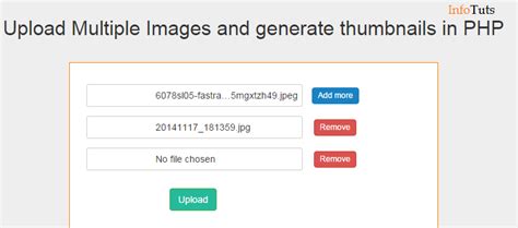 Multiple Image Upload and Generate Thumbnails in PHP – InfoTuts