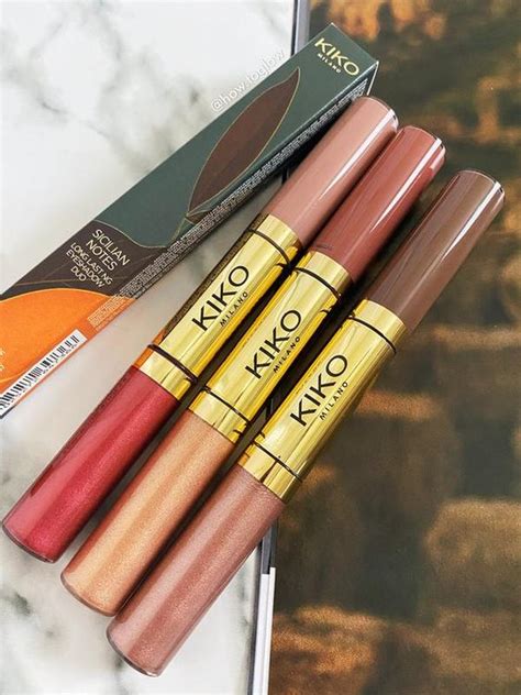 Жидкие тени 03 kiko milano sicilian notes long lasting eyeshadow duo ...