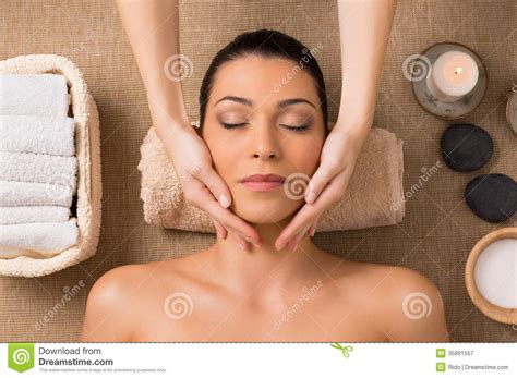 Facial Massage at Spa stock image. Image of latin, exfoliation - 35891557