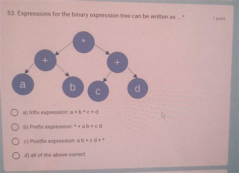 solved  expressions   binary expression tree   cheggcom