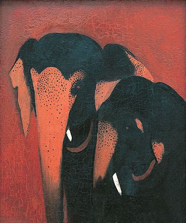 Two Elephants, 1940 - Amrita Sher-Gil - WikiArt.org