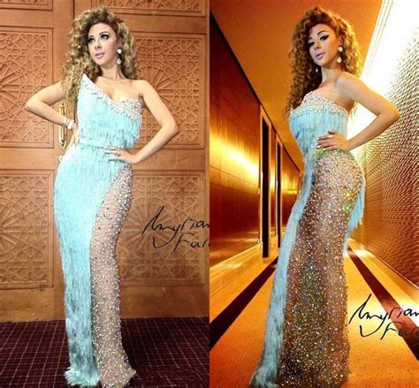 2015 Sexy Myriam Fares Celebrity Dresses Sweetheart Tassles Pearls ...