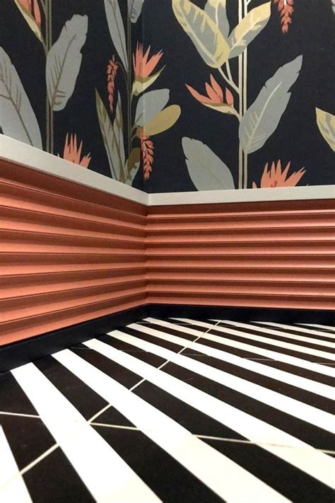 Дизайнерский «кант» для стен: используем 3D панель вместо с плинтуса ...