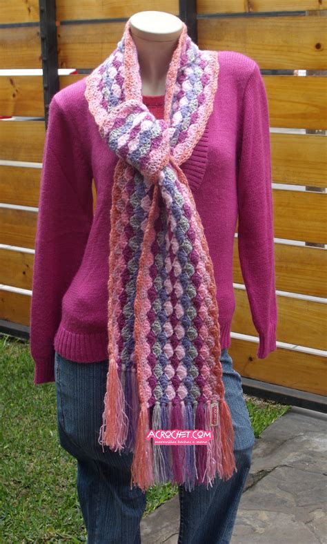 Chalinas de Colores en Punto Abanico – Chalina 2 – Blog Acrochet