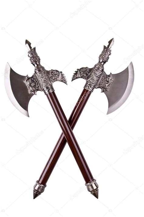 crossed axes stock photo mikeaubry