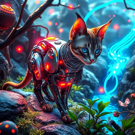 Cyberkitty lost in the matrix - Cyberkitty in Celestialpunk