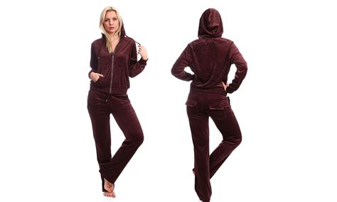 Women's Velour Track Suit (2pc.) | Groupon Goods