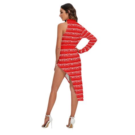 Hotwife Side Cutout Dress in Red Hotwife Word Design. Color - Etsy