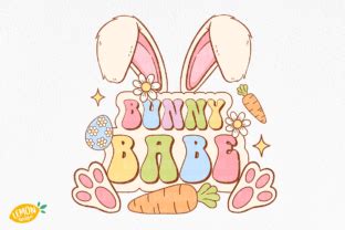 Retro Easter Bunny Babe PNG Sublimation Graphic by Lemon.design ...