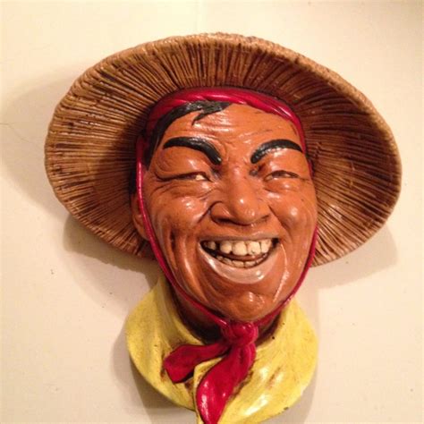Vintage Chalkware Head Coolie - Bosson Style (copy?) -- Antique Price