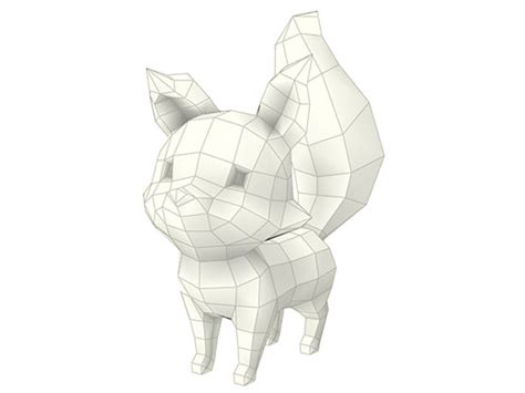 Model - Лисенок, лиса papercraft, бумажная лиса, паперкрафт лиса ...