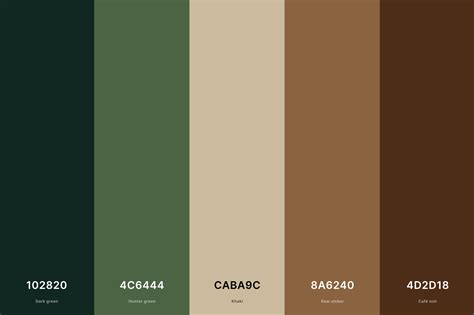 Rustic Brown & Green Color Palette with Hex Codes