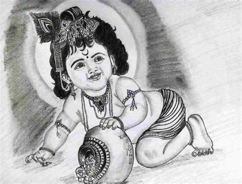baby krishna drawing  paintingvalleycom explore collection  baby