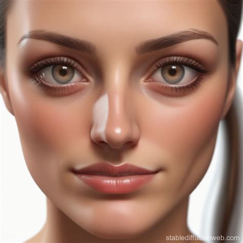 highly realistic female face image stable diffusion