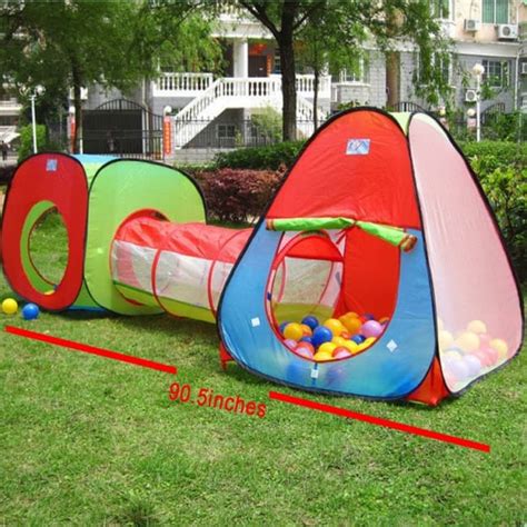 UTEX 3 in 1 Pop up Kids Play Tent with Tunnel | Toy Game World