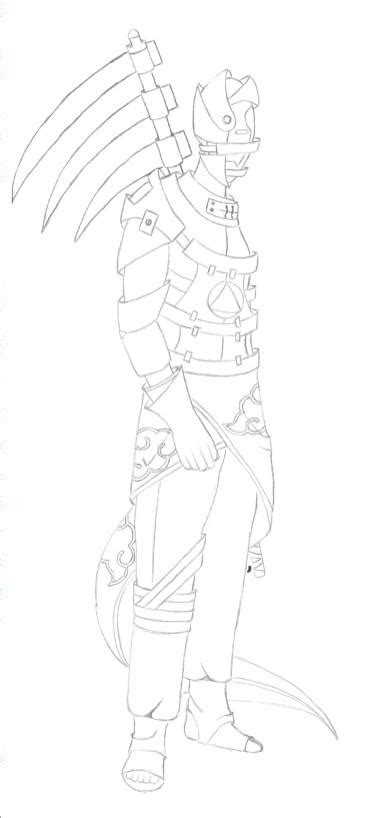 Hidan digital line drawing by ChaosShannon on DeviantArt