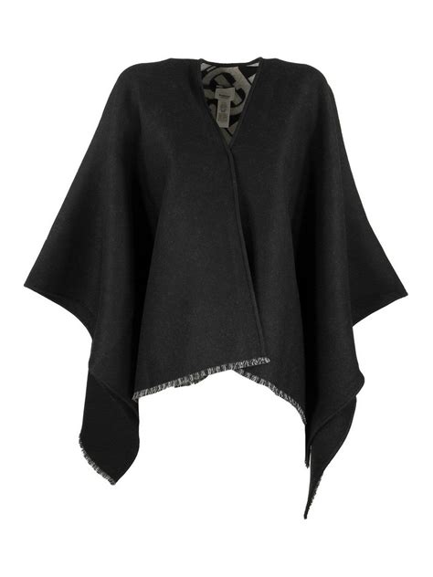 Burberry - Jacquard TB monogram cape - Capes & Ponchos - 8021795