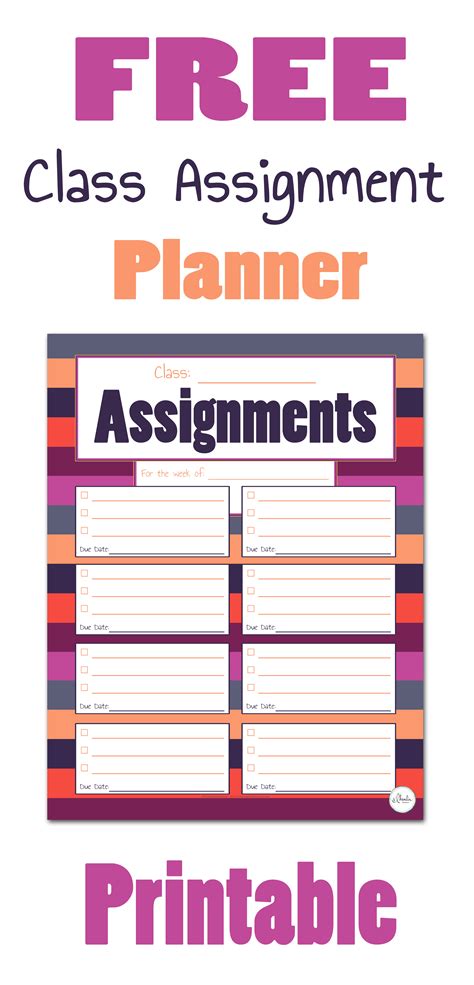 class assignment planner blueberry blossom food life design