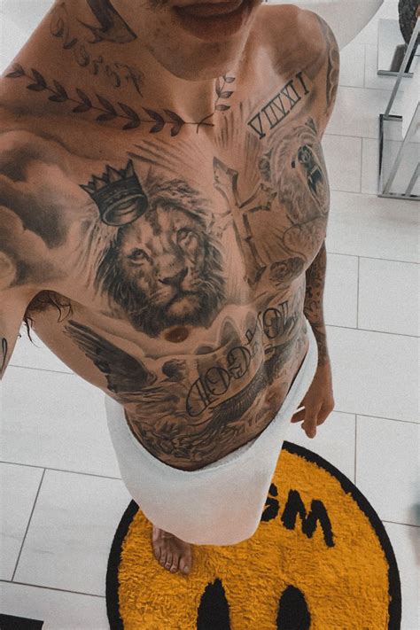 Justin Bieber Tattoos Chest