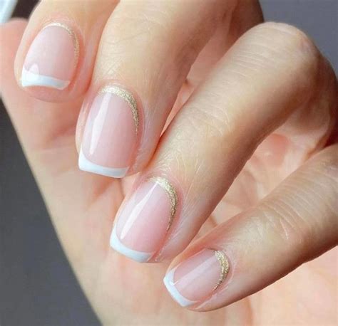 Winter French Manicure Ideas to Level Up Your Look | Gold manicure ...