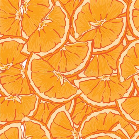 fruit pattern background graphic orange stock vector illustration