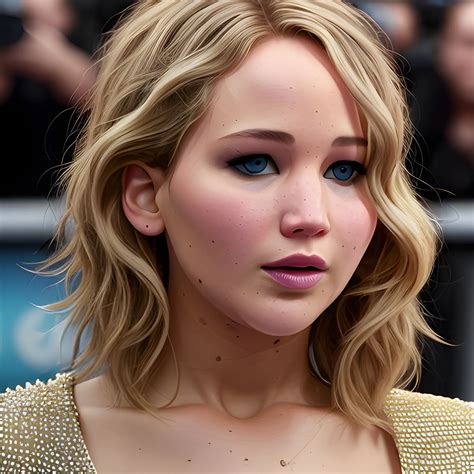 jennifer lawrence looking to the camera, hyper Realistic - Arthub.ai