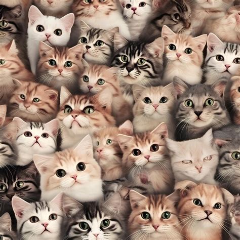 Premium AI Image | A lot of cats background with real cats Realistic ...