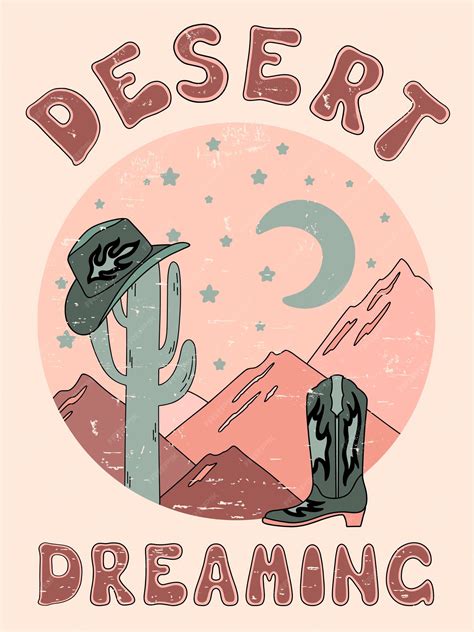 Premium Vector | Vector illustration of desert dreaming. Arizona desert