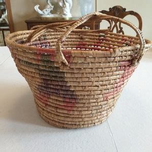 Vintage Antique Indian Papago Handled Basket Family Owned Since 1930 - Etsy