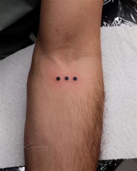 dots tattoos subtle    big meaning