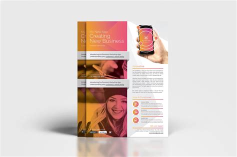 Free Mobile App Poster Template for Photoshop & Illustrator - BrandPacks