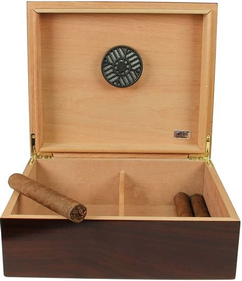 Humidor Supreme Capri Cigar Humidor Wood Box, Spanish Cedar - 25 To 50 ...