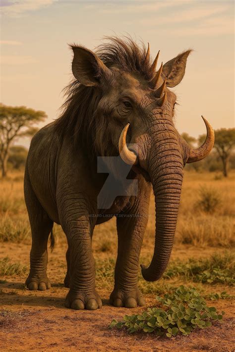 Elephant Warthog Hybrid by Wizard-likecat on DeviantArt
