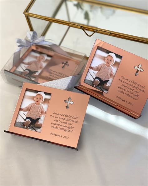 Baptism Photo Frame Personalized Baptism Favors Christening - Etsy