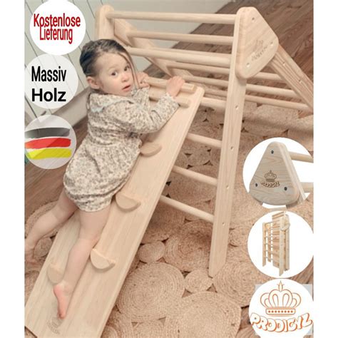 Pikler Climbing Triangle PRODIGYZ ®, Wooden toys Montessori Hand Made EU