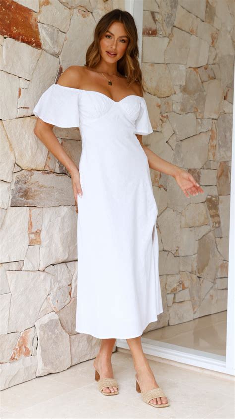 Jalissa Midi Dress - White - Buy Women's Dresses - Billy J