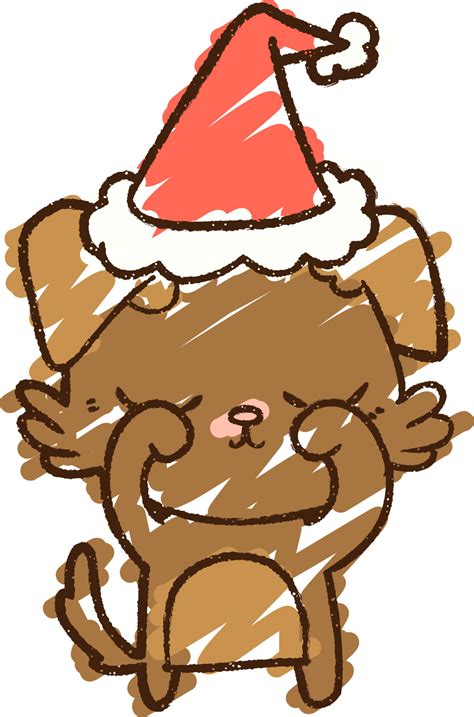 Christmas Dog Chalk Drawing 9799139 Vector Art at Vecteezy