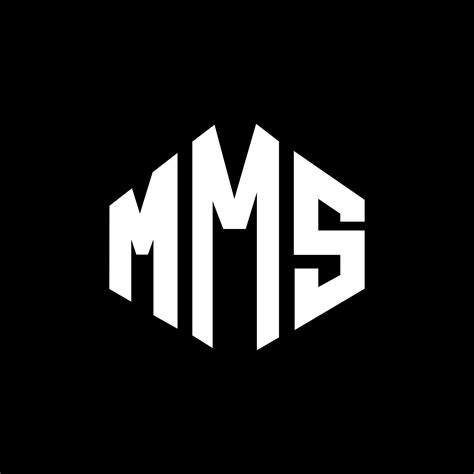 design de logotipo de letra mms com forma de polígono. mms polígono e