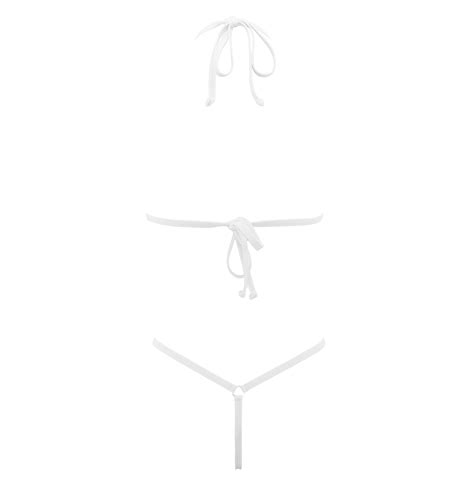 SHERRYLO White Slutty Outfits for Women for Sex Micro One Piece String